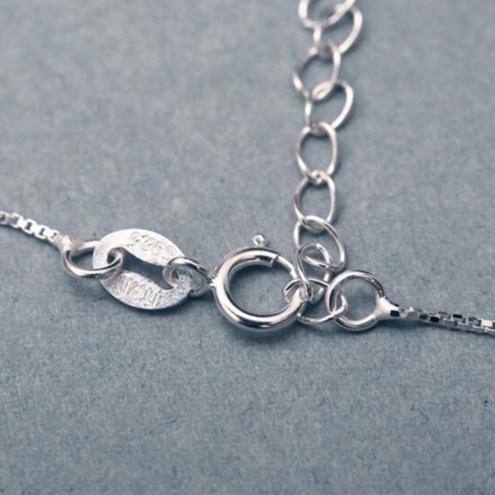 NEW 925 Sterling Silver Simple Bar Necklace - Picture 8 of 8